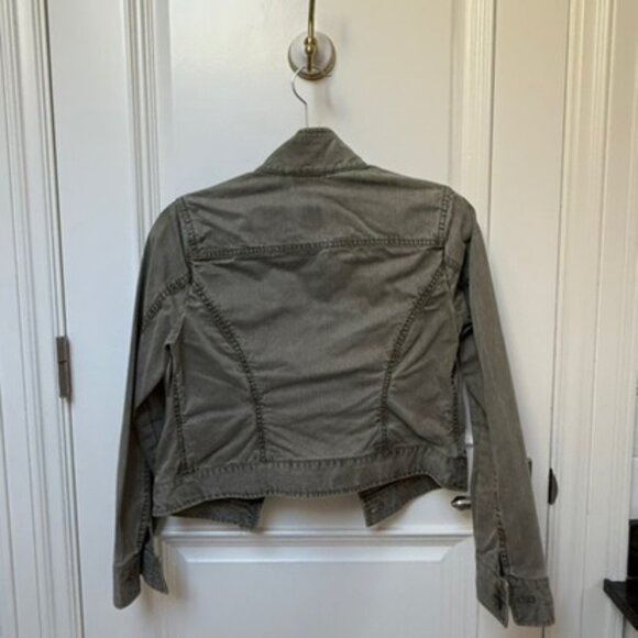 GAP Olive Green Utility Military Jacket Women’s Size 2 Canvas - Picture 3 of 6